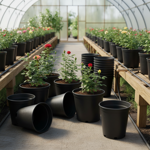 Di alta qualità Serie CR 2 litri di plastica riciclata rotondo vasi per bambini speciale per la rosa per uso interno ed esterno made in PP - Product Image 3
