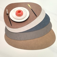 Tapis de table en cuir classique pour restaurant occidental, anti-brûlure, isolation thermique, imperméable, anti-huile, lavable, réutilisable