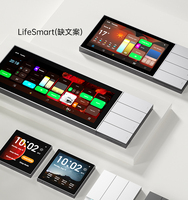 Sistem Rumah Pintar Panel Kontrol Layar Sentuh 4-Inci Wi-Fi 2.4GHz/Ethernet Dukungan HomeKit Alexa Kontrol Aplikasi Resolusi 480x480P
