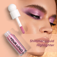 Illuminateur et fard à paupières de luxe vegan pour le corps et le visage de marque privée liquide nacré imperméable à l'eau-couleur unique