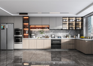 Gabinetes de Cocina de Diseño Libre y Hechos a Medida con Encimeras de Mármol Integradas, Estilo Minimalista - Product Image 6