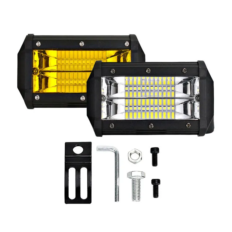5 Inch 72W LED Work Light Bar Off Road Flood Lights IP67 Waterproof Driving Fog Lights for Truck Car ATV SUV Boat