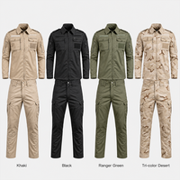 Ensemble de combat tactique kaki respirant Ripstop pour agents de sécurité – Vêtements de travail professionnels en gros