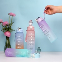 Bouteille d'eau dégradée givrée de 750 ml en gros, bouteille d'eau portable d'extérieur, bouteille d'eau simple grande capacité pour adultes