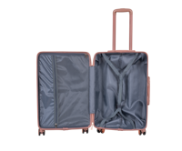 Valise de voyage en ABS couleur or rose avec protection des coins, modèle en promotion à prix incroyable