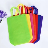 Vente en gros, Logo personnalisé pas cher, épicerie multicolore recyclée, écologique, à chaud, Non tissé, sacs de Shopping