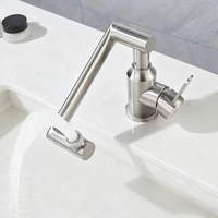 Robinet de salle de bain pivotant allemand 1080, robinet de cuisine escamotable pour salle à manger 2025, robinet mélangeur rotatif en forme de U pliable, rallonge