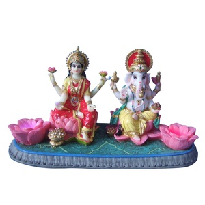 Statue de dieu hindou en polyrésine Ganesh et <span class=keywords><strong>Laxmi</strong></span> pour Diwali - Product Image 1