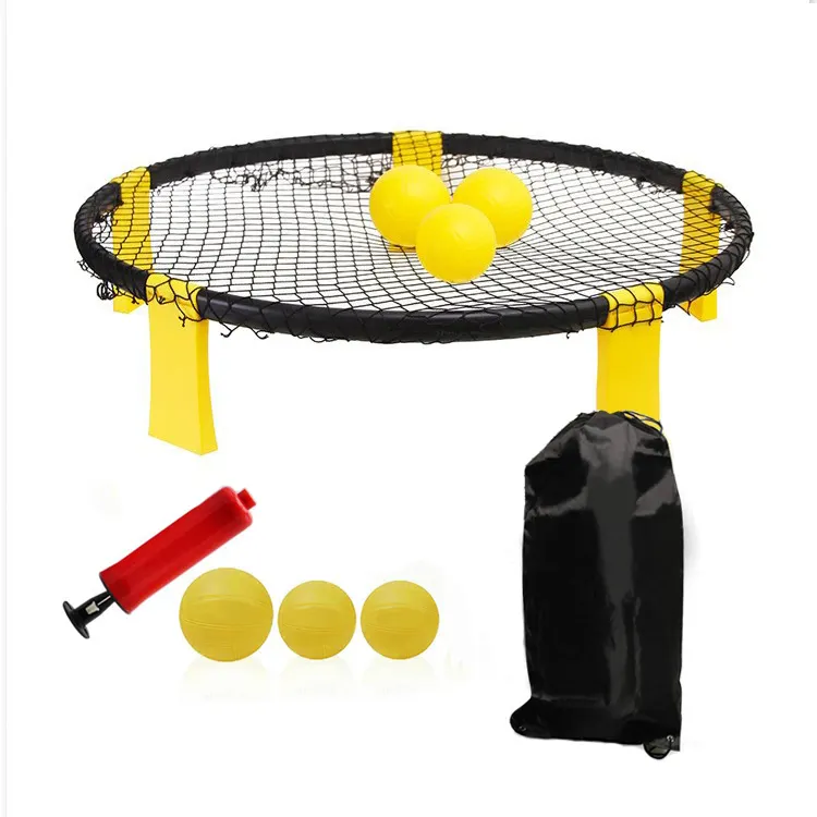 Ningbo Royal New Mould ABS Summer Outdoor Game Roundnet spike beach game set Lawn Beach Volleyball Slam Ball Game Set