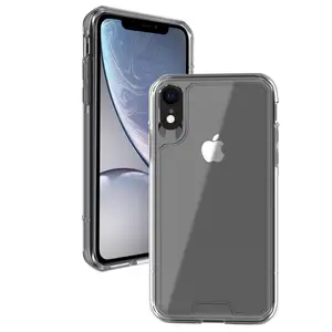 Cứng nhắc pha lê rõ ràng điện thoại di động Trường hợp đối với iPhone 11pro 11 11Promax lai TPU + PC rõ ràng đơn giản Bìa