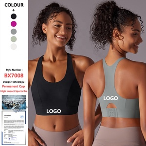 Reggiseno Sportivo da Donna di Alta Qualità con Coppe Fisse, Supporto ad Alto Impatto per Corsa, Yoga, Allenamento e Fitness, Top Corto Tipo Tank - Product Image 1