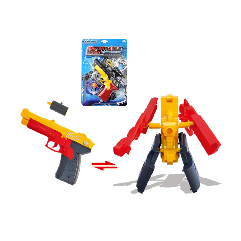 Pistola de deformação de brinquedo, transformação, robô para crianças, colecionável, conjunto de arma de modelo de plástico, brinquedo para meninos, arma de tiro, brinquedo