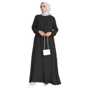 Vestido LARGO DE Oriente Medio Túnicas de mujer musulmana Vestido largo de color sólido Abaya musulmán suelto y elegante - Product Image 5
