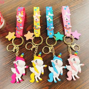 QQ Promotional Gifts Wholesale 3D Cartoon Animal Kawaii <b>Cute</b> Cartoon unicorn Key Chain <b>Keyring</b> Rainbow Horse Unicorn Keychai - Product Image 6