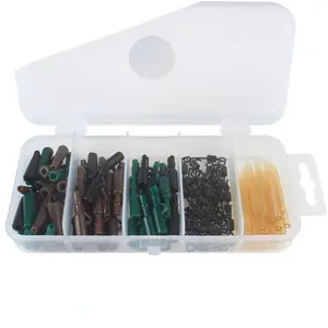 120PCS Carp Fishing Equipment Sets Fishing Accessory Sets Carp Rigs Bait Carp Fishing Needle Swivels Sets With Box