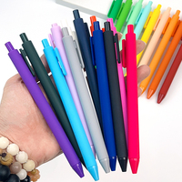 Stylos à bille en gel multicolores en plastique bon marché pour l'école, avec logo personnalisé imprimé OEM rétractable pour la papeterie