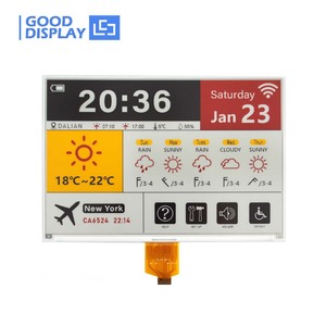 GDEM102F91 Módulo de pantalla de papel electrónico de cuatro colores extra largo de 10,2 pulgadas, pantalla de tinta electrónica BWRY de ultra bajo consumo de energía SPI HD de 960 × 640 - Product Image 1