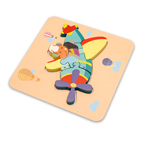 Papan Puzzle Bentuk Kayu Montessori, Permainan Mencocokkan dan Menyortir Bentuk Geometris untuk Balita, Mainan Edukasi Dini