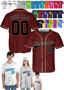 Jersey bisbol bergaris-garis kustom bersirkulasi pakaian olahraga dengan pilihan ukuran Plus nama pribadi dan kemeja angka untuk pria laki-laki - Product Image 3