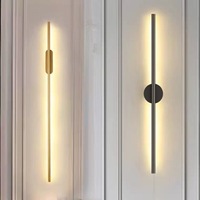 Applique murale linéaire moderne AB pour salon, chambre à coucher, chevet, éclairage vers le haut et vers le bas, lumière noire LED lumineuse opposée