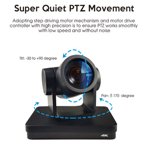 กล้อง PTZ ติดตามอัตโนมัติด้วย AI ความละเอียด UHD 4K 12X รองรับ USB3.0 SDI NDI IP POE สำหรับการประชุมทางวิดีโอ Teams โบสถ์ รุ่น MC8420 UHD 4K 12X AI Auo Tracking - Product Image 5