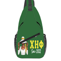 Bolso Bandolera Unisex Personalizado TOP LADIES of DISTINCTION Sisters Sorority con Diseño de Alfabeto Griego, para Viajes y Actividades al Aire Libre