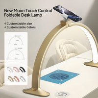 US AU UK EU Plug 65cm 75cm 28 pouces de haut Protection des yeux Lampe de table à ongles LED simple pour bureau à ongles Arc Half Moon Nail Light