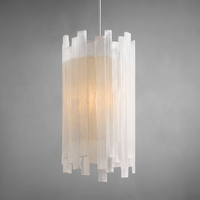 Lustre moderne de luxe en pierre naturelle pour salon