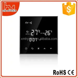 Modbus Rs485 layar sentuh ruangan termostat kipas sistem kondisioner koil pendingin kotak Cina termostat dinding