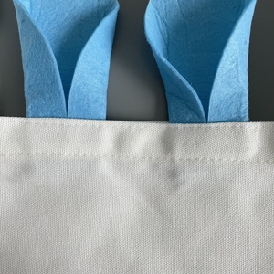 Candy Egg Basket 100% Thick Polyester Canvas Children's Kids White Blank Sublimation Easter Gifts <b>Bag</b> for Party - Product Image 4