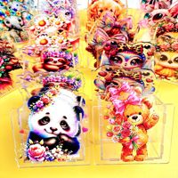 Nouveauté : Porte-stylo en acrylique à motif animalier 10 cm – Design Chat, Chien, Vache, Cochon, Cheval – Boîte à stylos de bureau, Organisateur de rangement pour papeterie