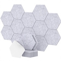 Panneaux muraux hexagonaux en polyester auto-adhésifs insonorisants et absorbants le son pour l'école, le studio, le bureau, la maison