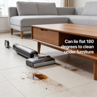 Aspirateur Balai Sans Fil Humide/Sec 20000Pa pour Nettoyage de Sols Durs et Carrelages, Combo Balai-Nettoyeur avec Rotation à 180° °   Lie-Flat