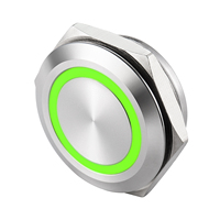 Langir Led Bouton Poussoir 12mm 16mm 19mm 22mm Étanche Métal Bouton Poussoir Personnalisable Bouton Poussoir