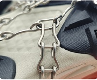 Crampons antidérapants à 19 dents pour chaussures, couvre-chaussures antidérapants pour neige et glace, crampons de protection pour chaussures de randonnée et bottes