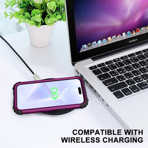 Pour <span class=keywords><strong>iphone</strong></span> 16 15 14 13 12 11 Pro max mini XS XR MAX étui complet couverture 3 en 1 hybride dur PC Silicone robuste pare-chocs robuste - Product Image 6