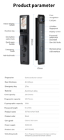Serrure intelligente S940 Max avec interphone vidéo et application Tuya Wifi, reconnaissance faciale, empreinte digitale, code carte, clé, plusieurs modes de déverrouillage pour la maison