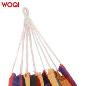 Hamac de camping Woqi en toile rayée, portable, pour jardin, voyages et usage familial - Product Image 4