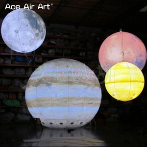Globos Inflables LED Personalizados con Forma de Planeta, Esferas Inflables Brillantes con Impresión Digital para Decoración de Escenarios de Eventos y Festivales al Aire Libre - Product Image 1
