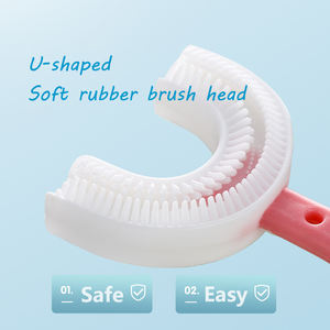 Brosse à Dents Bébé en Silicone en Forme de U YBK en Gros, Emballée Individuellement sous Blister Mignon, OEM - Product Image 3