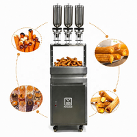 Machine à churros professionnelle 3x5L en acier inoxydable 304, friteuse à garniture crémeuse, vente en gros directe usine