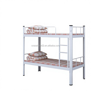 Lit superposé en métal simple Zoshine en gros, cadre de lit double pour étudiants et adultes, idéal pour les écoles et les logements de travailleurs - Product Image 1