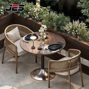 Juego de Muebles de Exterior Modernos J2S, Resistentes al Agua y a los Rayos UV, Mesa de Patio Comercial con Sillas de Cuerda para <span class=keywords><strong>Terraza</strong></span> de Hotel - Product Image 2