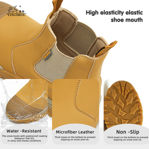 Waterproof Cow Leather Anti <strong>slip</strong> Construction Mid Cut Cowhide PU+rubber Sole Alkali Acid Oil <strong>Resistant</strong> Safety <strong>Shoes</strong> - Product Image 2