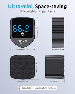 Seaoura SR-520 <span class=keywords><strong>2</strong></span> en <span class=keywords><strong>1</strong></span> Poisson Mini Aimant Brosse Thermomètre Numérique Aquarium Algues Nettoyant Magnétique pour 4 -10mm Verre <span class=keywords><strong>Fish</strong></span> <span class=keywords><strong>Tank</strong></span> - Product Image 6