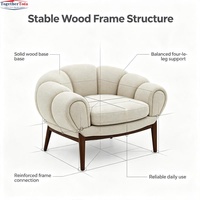 Fauteuil d'appoint en velours rembourré de style nordique moderne de luxe, fauteuil citrouille, canapé une place pour hall d'hôtel et salon commercial