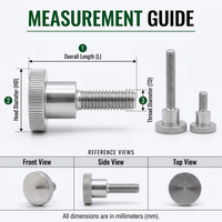Custom Screw Stainless Steel High Head Knurled Thumb Screw Threaded Fastener Machine Hardware