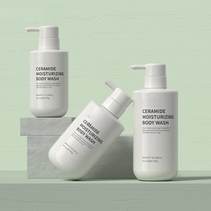ขวดพลาสติกแชมพูปั๊มกลมแบนใหม่300มล. 400มล. 500มล. 600มล. สีขาวขายดี - Product Image 1