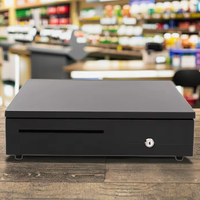 Boîte à billets en ABS blanc à cinq grilles avec serrure Comptage automatique Tri pour entreprises Clé Tirelire Caissier Gestion de la petite caisse