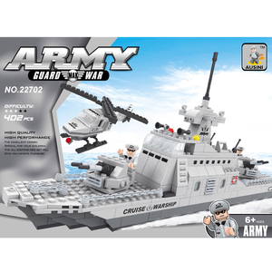 Gioco di Costruzioni <span class=keywords><strong>AUSINI</strong></span>, Modellino di Nave in Plastica, Giocattolo Educativo, 402 Pezzi, Blocchi di Costruzione di Grandi Dimensioni - Product Image 2